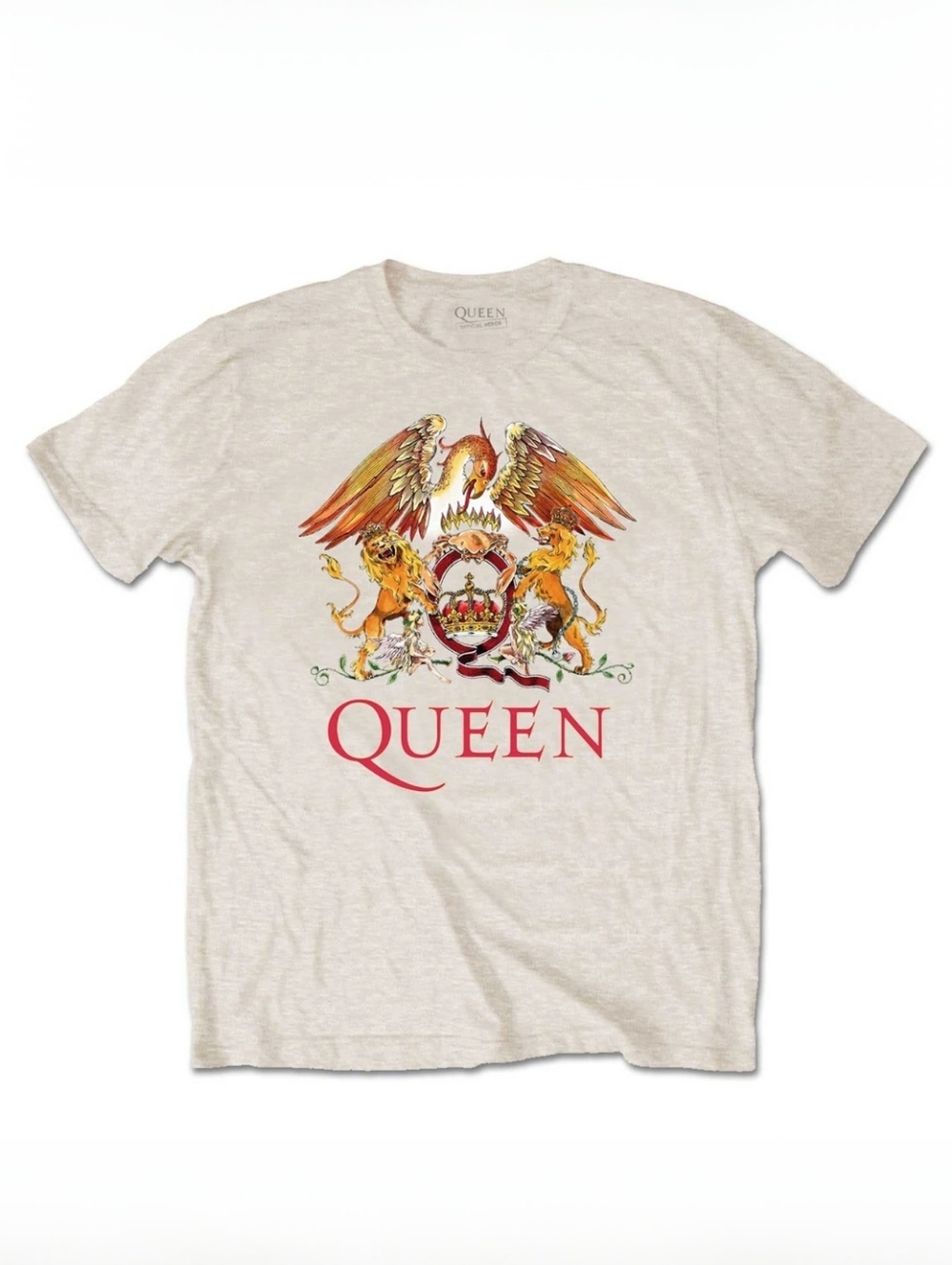 QUEEN Officially Liscensed Classic Crest Rock Band Tee T-Shirt M Lt.Heather Gray - Picture 2 of 5